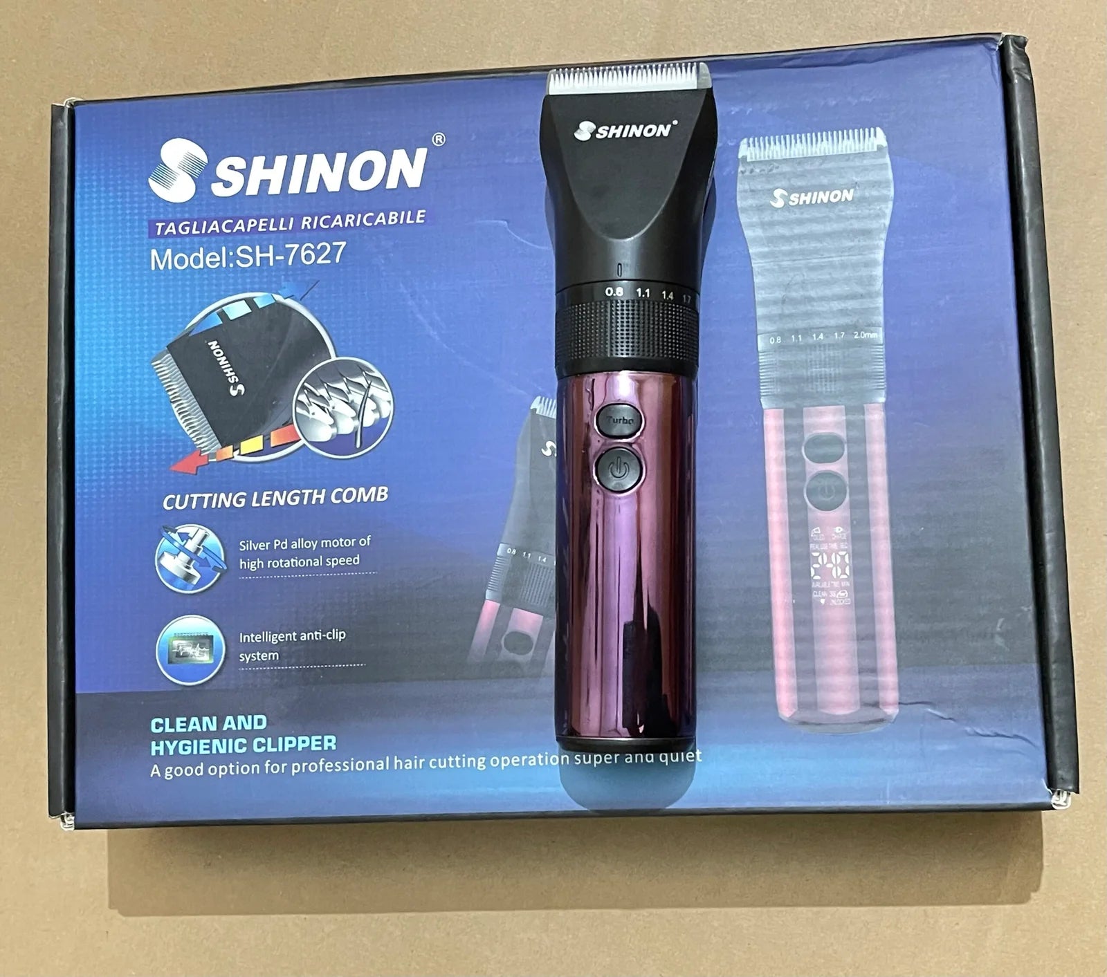 Shinon SH 7627 Hair trimmer Digital Display Hair clipper hair cutting machine