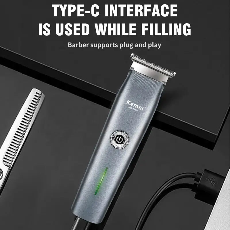 Professional Electric Barber Hair Trimmer Kemei KM-1260 Direct Selling Cordless Portable Safety 3 Comb Wireless Hair Clipper